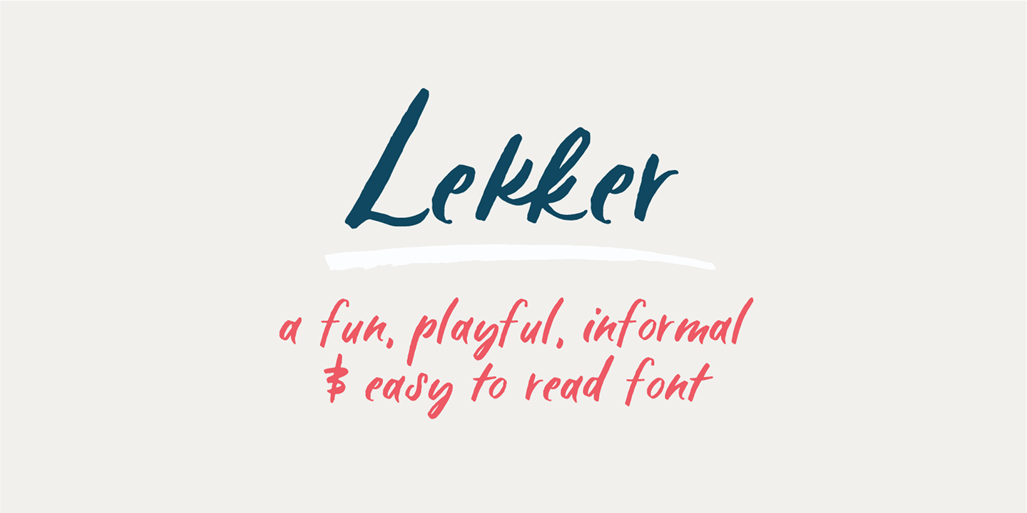 Шрифт Lekker